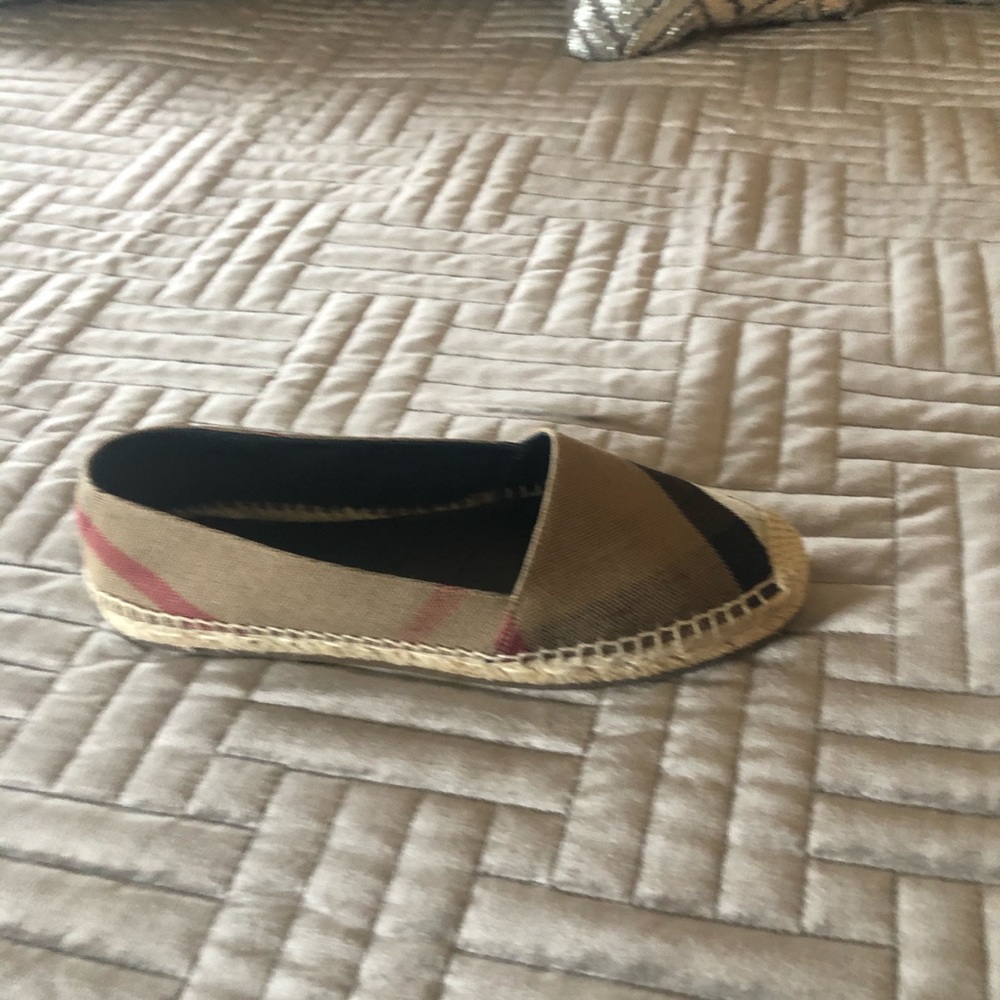 Burberry Hodgeson Check Canvas Flats